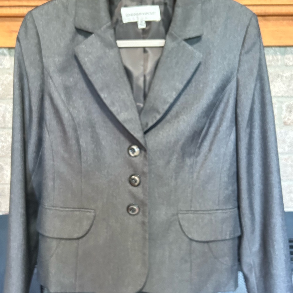Jones New York Charcoal Gray Tailored Blazer